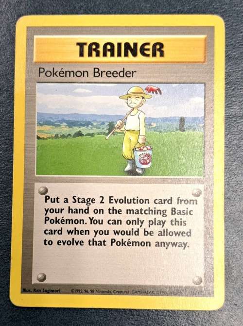 Pokemon Trading Cards - Pokemon Breeder - 76/102 - Rare - 1999 Base Set Unlimited Singles - LP/NM
