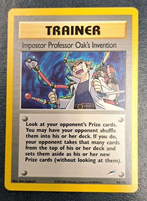 Pokemon Trading Cards -  Impostor Professor Oak`s Invention - 94/105 - Rare - Neo Destiny - LP/NM