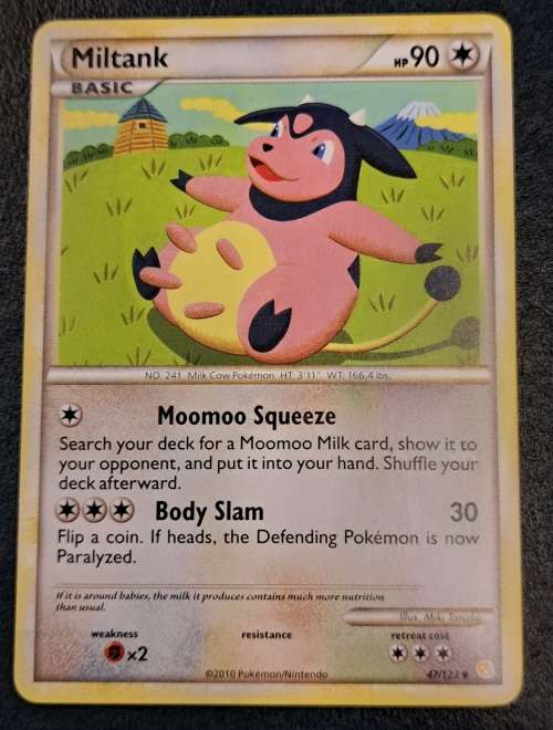 Pokemon Trading Cards - Miltank - 47/123 - Heart Gold Soul Silver - LP/NM