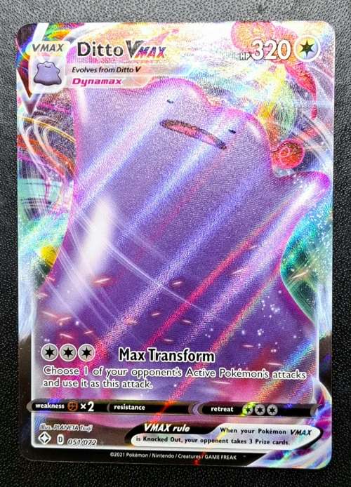 Pokemon Trading Cards -  Ditto VMAX - 51/72 - Ultra Rare - Shining Fates Singles - NM