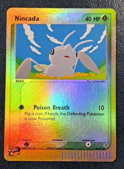 Pokemon Trading Cards -  Nincada - 66/97 - Reverse Holo - 2003 Ex Dragon Singles VLP