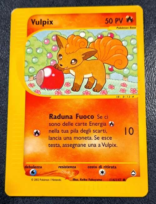 Pokemon Trading Cards -   Vulpix - 116/147 - 2002 Aquapolis Singles - LP - SR Italian!