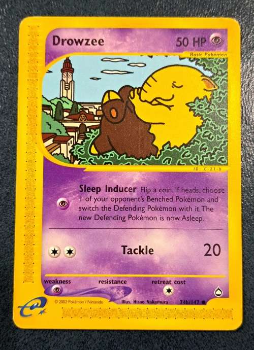 Pokemon Trading Cards - Drowzee - 74b/147 - 2002 Aquapolis Singles - LP