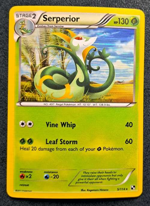 Pokemon Trading Cards -   Serperior - 5/114 - Holo Rare - Black & White Base Set - NM