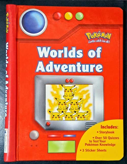 Rare 2000 Pokemon Worlds Of Adventure Hardcover Book Complete- Near Mint