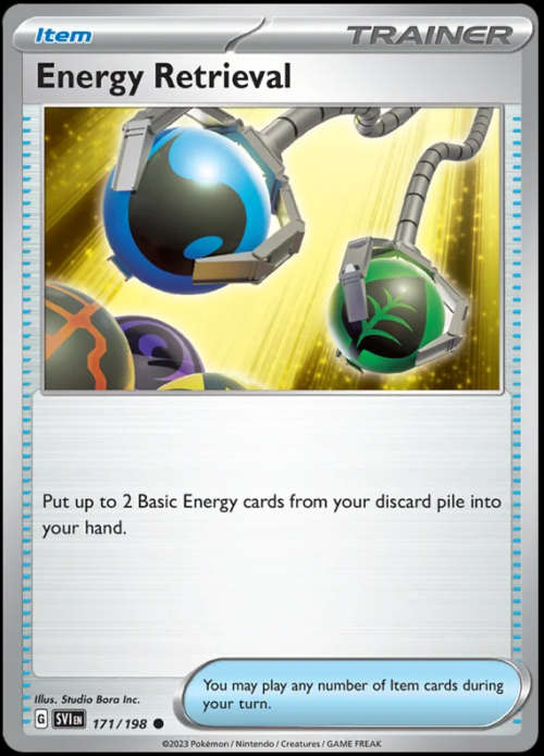 Pokemon Trading Cards - Energy Retrieval - 171/198 - Common - Scarlet & Violet (Base Set) - NM