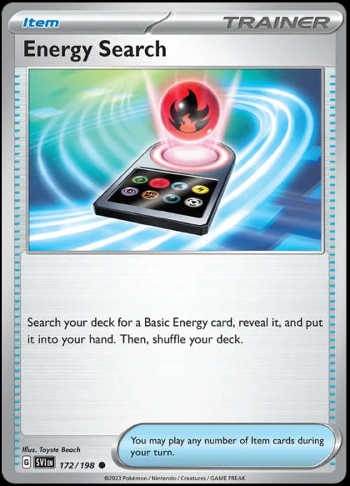 Pokemon Trading Cards - Energy Search - 172/198 - Common - Scarlet & Violet (Base Set) - NM