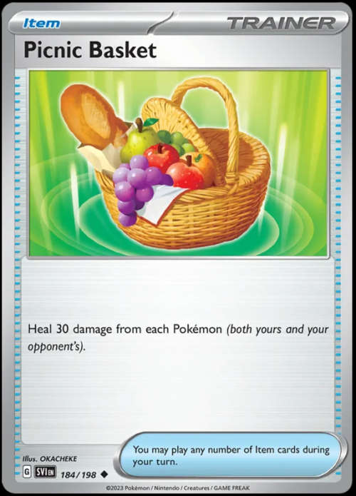 Pokemon Trading Cards - Picnic Basket - 184/198 - Uncommon - Scarlet & Violet (Base Set) - NM