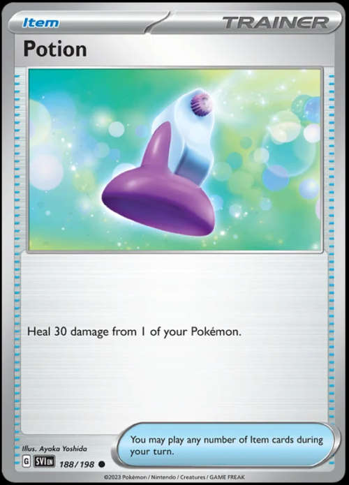 Pokemon Trading Cards - Potion - 188/198 - Common - Scarlet & Violet (Base Set) - NM