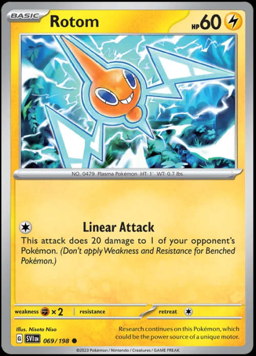 Pokemon Trading Cards - Rotom - 069/198 - Common - Scarlet & Violet (Base Set) - NM