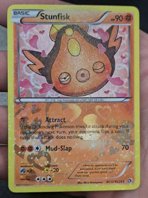 Pokemon Trading Cards - Stunfisk - RC12/RC25 - Black & White 11: Legendary Treasures NM