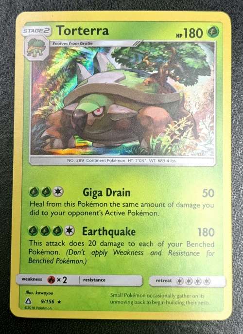 Pokemon Trading Cards - Torterra - 9/156 - Holo Rare - Ultra Prism  - NM