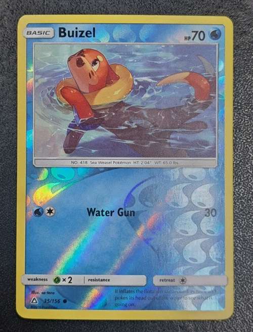 Pokemon Trading Cards - Buizel - 35/156 - Reverse Holo - Ultra Prism  - NM