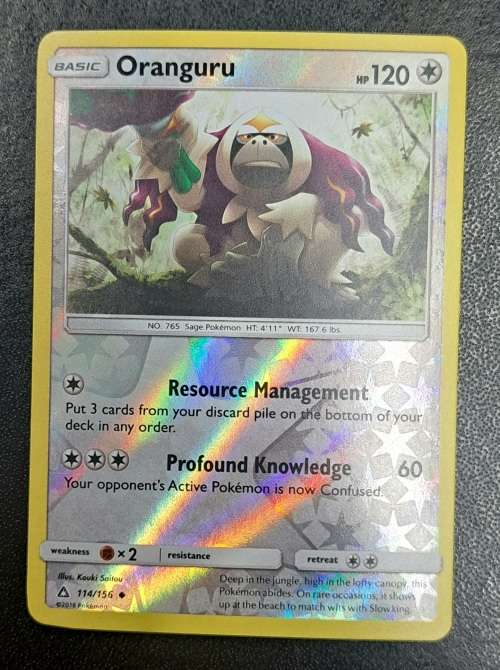 Pokemon Trading Cards - Oranguru - 114/156 - Reverse Holo - Ultra Prism  - NM
