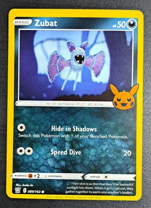 Pokemon Trading Cards -  Zubat - 089/163 - Common - Trick or Treat Promo Cards - NM