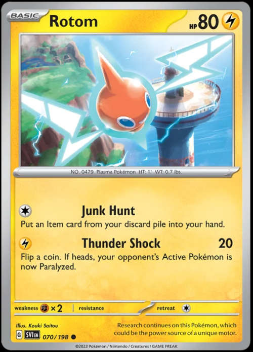 Pokemon Trading Cards - Rotom - 070/198 - Scarlet & Violet Base Set - NM