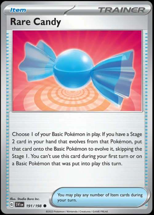 Pokemon Trading Cards - Rare Candy - 191/198 - Scarlet & Violet Base Set - NM