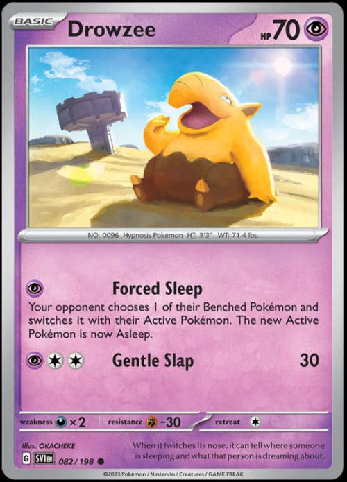 Pokemon Trading Cards - Drowzee - 082/198 - Scarlet & Violet Base Set - NM