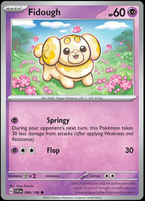 Pokemon Trading Cards - Fidough - 098/198 - Scarlet & Violet Base Set - NM