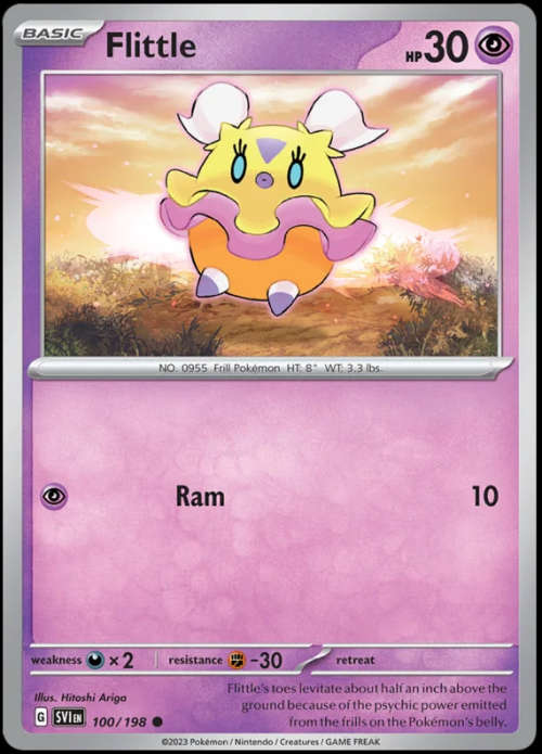 Pokemon Trading Cards - Flittle - 100/198 - Scarlet & Violet Base Set - NM