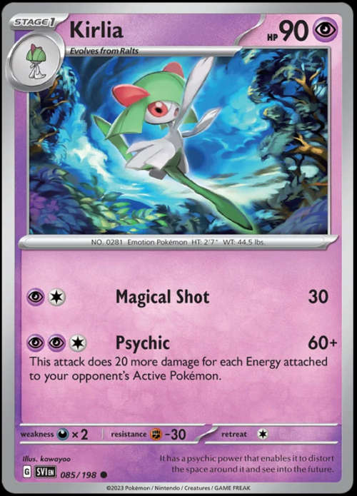 Pokemon Trading Cards - Kirlia - 085/198 - Scarlet & Violet Base Set - NM