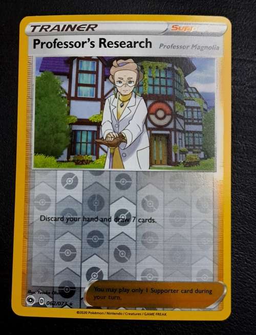 Pokemon Trading Cards - Professor`s Research - 062/073 - Rare Reverse Holo - Champions Path - NM