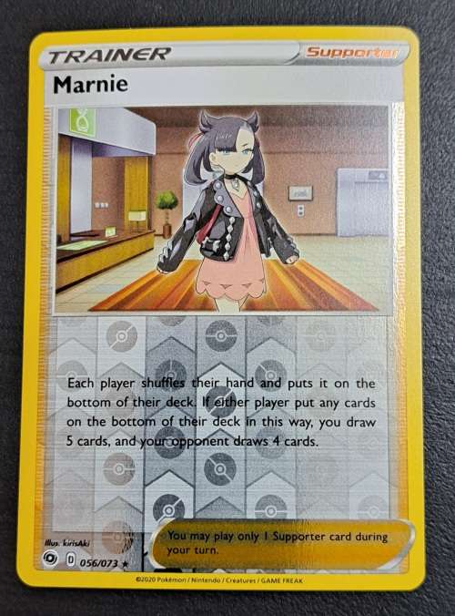 Pokemon Trading Cards - Marnie - 056/073 - Rare Reverse Holo - Champions Path - NM