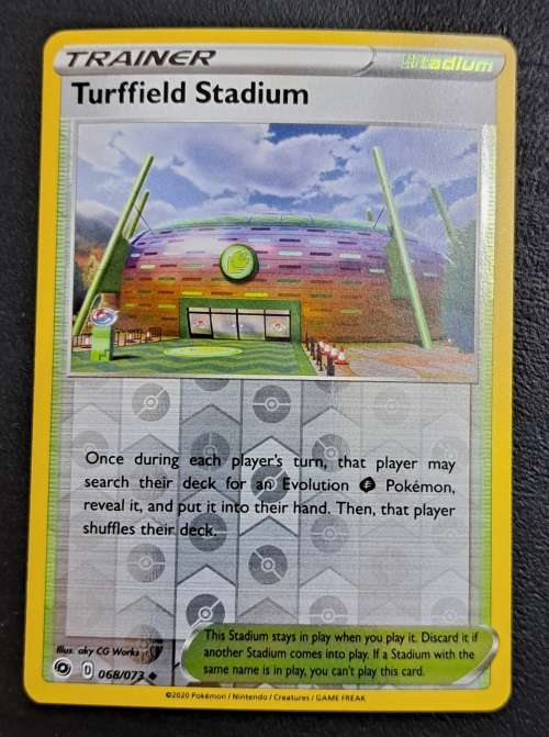 Pokemon Trading Cards - Turffield Stadium - 068/073 - Reverse Holo - Champions Path - NM