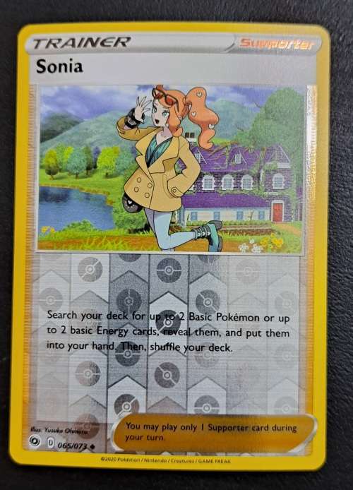 Pokemon Trading Cards - Sonia - 065/073 - Reverse Holo - Champions Path - NM