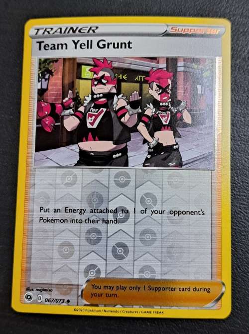 Pokemon Trading Cards - Team Yell Grunt - 067/073 - Reverse Holo - Champions Path - NM