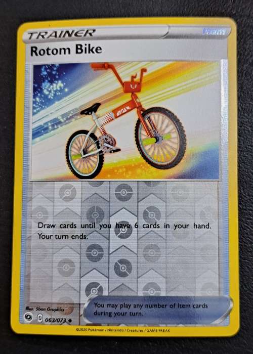 Pokemon Trading Cards - Rotom Bike - 063/073 - Reverse Holo - Champions Path - NM