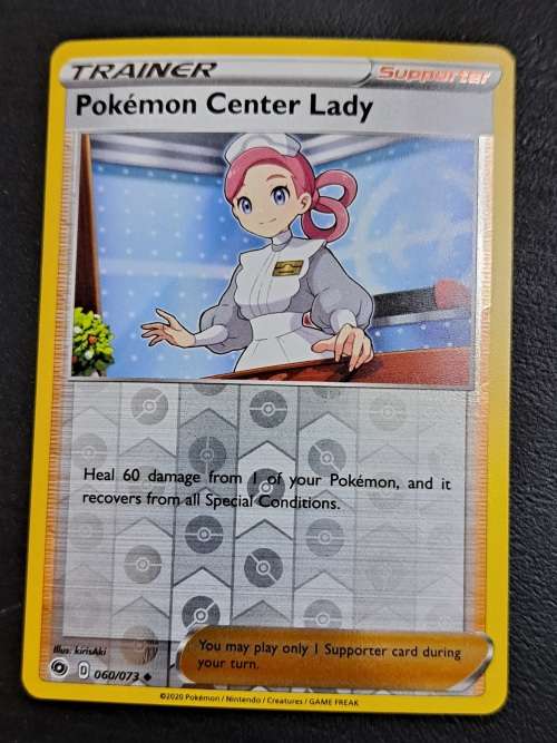 Pokemon Trading Cards - Pokemon Center Lady - 060/073 - Reverse Holo - Champions Path - NM