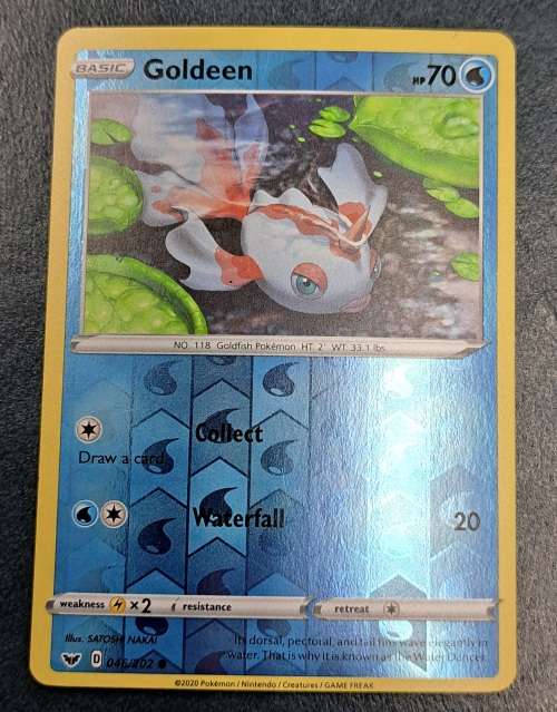 Pokemon Trading Cards - Goldeen - 046/202 - Reverse Holo - Sword & Shield (Base Set) - NM