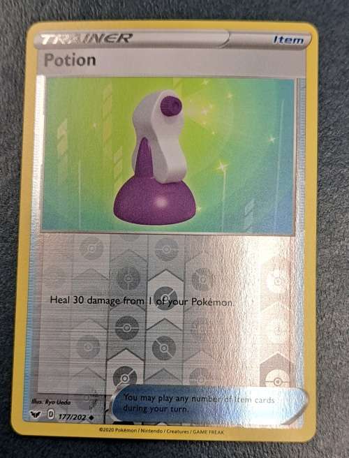Pokemon Trading Cards - Potion - 177/202 - Reverse Holo - Sword & Shield (Base Set) - NM