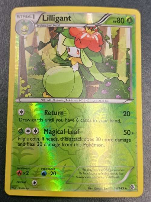 Pokemon Trading Cards - Lilligant - 17/149 - Rare Reverse Holo - 2012 Boundaries Crossed - NM