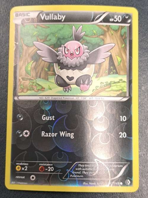 Pokemon Trading Cards - Vullaby - 92/149 - Reverse Holo - 2012 Boundaries Crossed - NM