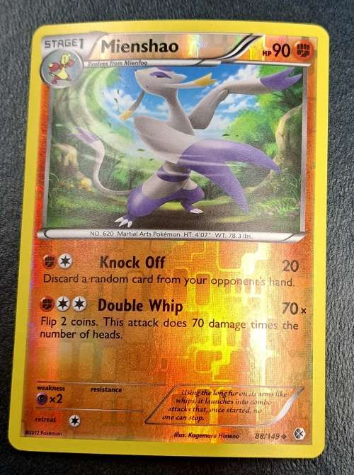 Pokemon Trading Cards - Mienshao - 88/149 - Reverse Holo - 2012 Boundaries Crossed - NM