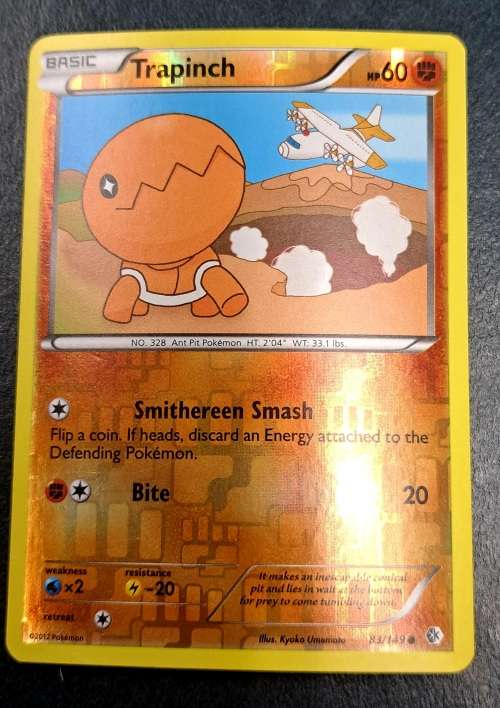 Pokemon Trading Cards - Trapinch - 83/149 - Reverse Holo - 2012 Boundaries Crossed - NM