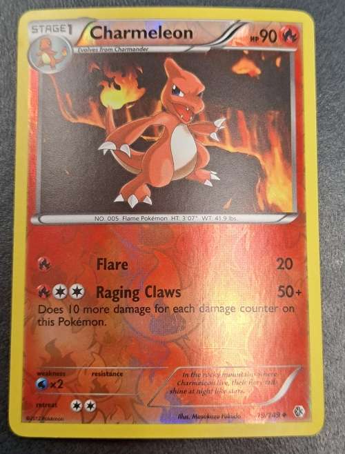 Pokemon Trading Cards - Charmeleon - 19/149 - Reverse Holo - 2012 Boundaries Crossed - NM