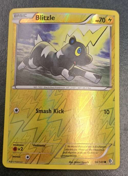 Pokemon Trading Cards - Blitzle - 56/149 - Reverse Holo - 2012 Boundaries Crossed - NM