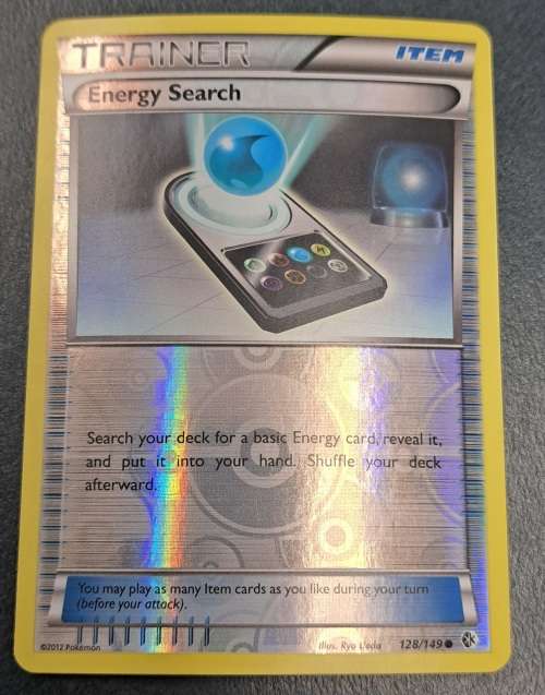 Pokemon Trading Cards - Energy Search - 128/149 - Reverse Holo  - 2012 Boundaries Crossed - NM