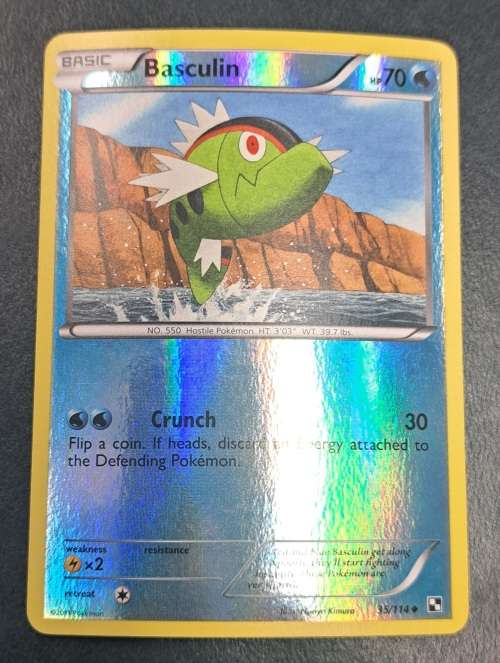 Pokemon Trading Cards - Basculin - 35/114 - Reverse Holo - Black & White (Base Set) -NM