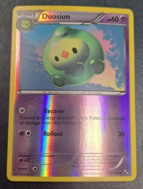 Pokemon Trading Cards - Duosion - 56/114 - Reverse Holo - Black & White (Base Set) -NM
