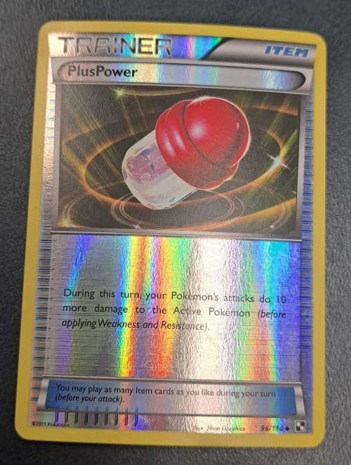 Pokemon Trading Cards - PlusPower - 96/114 - Reverse Holo - Black & White (Base Set) -VLP