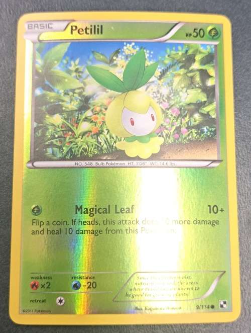 Pokemon Trading Cards - Petilil - 9/114 - Reverse Holo - Black & White (Base Set) -NM