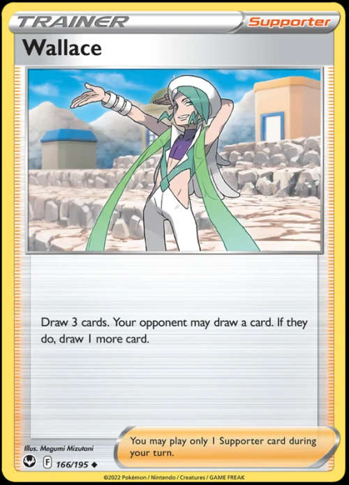Pokemon Trading Cards - Wallace - 166/195 - Uncommon - Silver Tempest (NM)