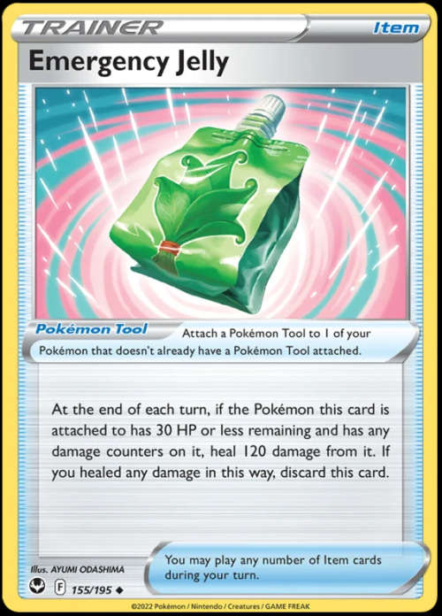 Pokemon Trading Cards - Emergency Jelly - 155/195 - Uncommon - Silver Tempest (NM)