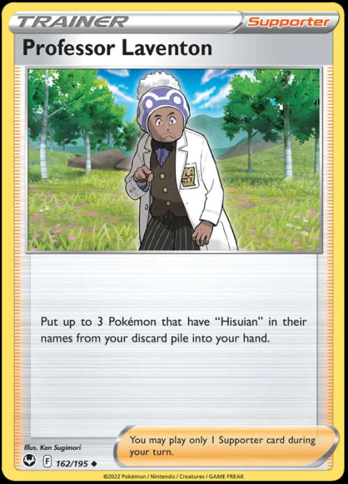 Pokemon Trading Cards - Professor Laventon - 162/195 - Uncommon - Silver Tempest (NM)