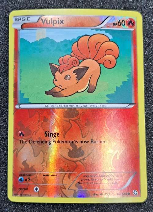 Pokemon Trading Cards - Vulpix - 18/124 - Reverse Holo - Dragons Exalted - NM