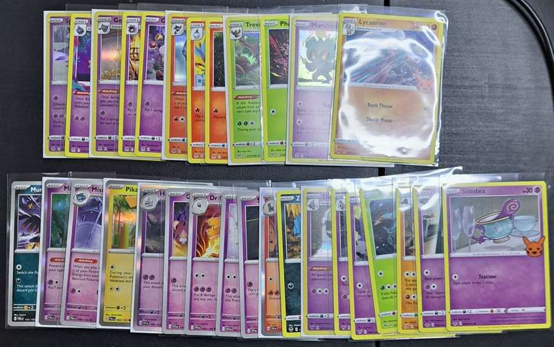 Pokemon Trading Cards - 2023 Trick Or Trade Halloween Deck Complete - 30 cards - Sleeved Near Mint